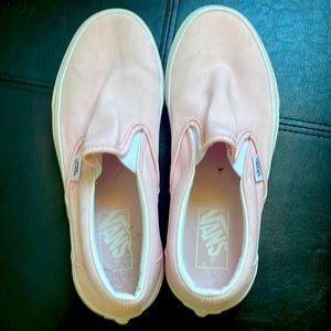 Pink Vans- classic slip on- wmns size 7.5; mens 6